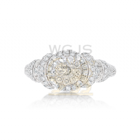 Fancy Diamond Engagement Ring 1.05 ct. 14k White Gold