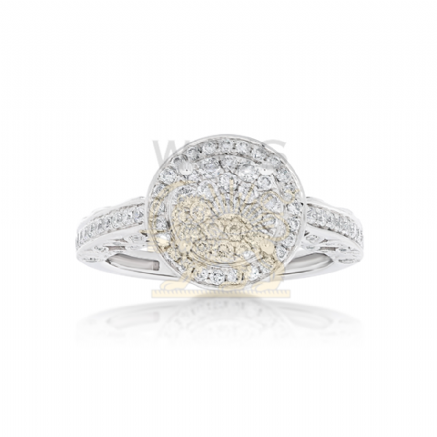 Diamond Ladies Ring 0.91 ct. 14k White Gold