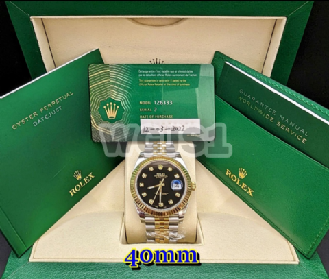 2022 Rolex Datejust 40 mm Two Tone Box and Paper