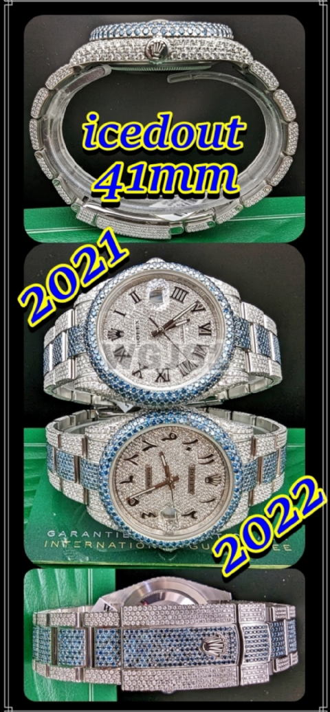 Blue and White Diamond Rolex Datejust Watch 41 MM 18.00 ct.