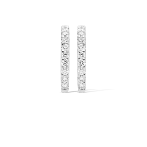 Diamond Hoop Earrings 0.33 ct. 14K White Gold