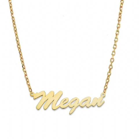 Cursive Nameplate Necklace Style 1 Small