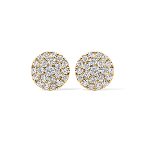 Diamond Earrings 1.35 ct. 10K Yellow Gold 3,25 g