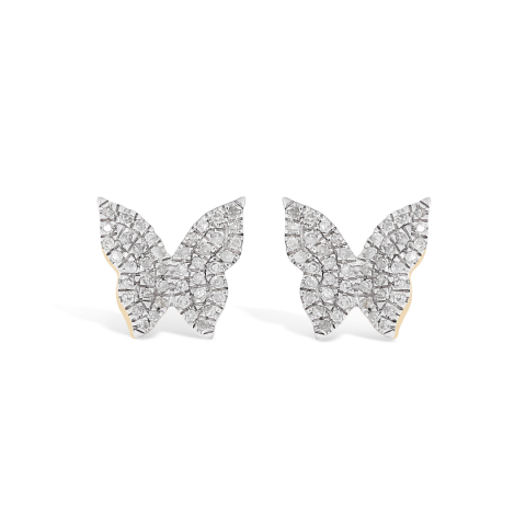 Butterfly Diamond Earrings 0.15 ct. 10k Yellow Gold