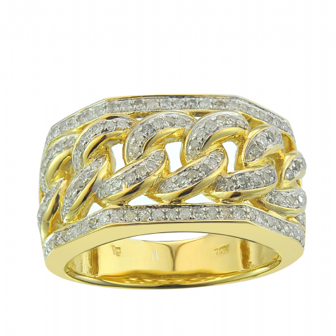 Diamond Infinity Ring 0.72 ct. 10K Yellow Gold 11.46 g