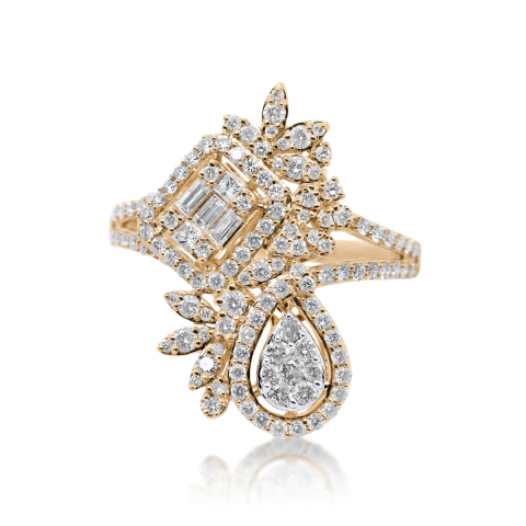 Diamond Fancy Ring 1.10 ct. 14K Yellow Gold