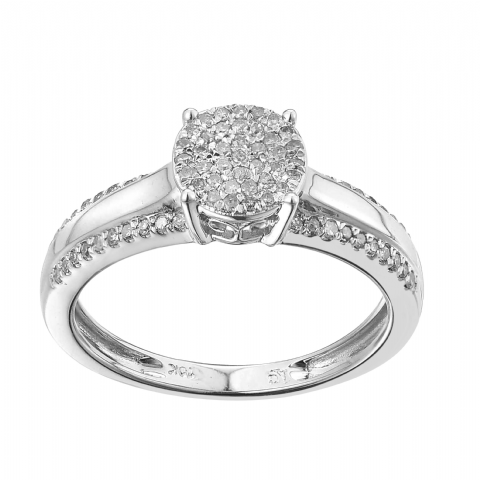 Diamond Engagement Ring   0.25 ct. 10K White Gold