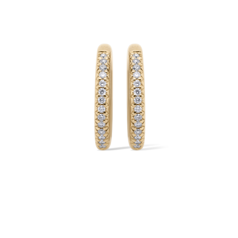Diamond Hoop Earrings 0.10 ct. 14K Yellow Gold