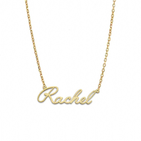 Cursive Nameplate Necklace Style 2