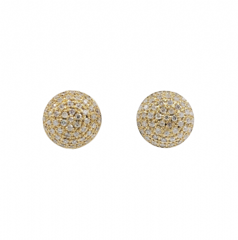 Diamond Circle Earrings 0.32ct 10k Yellow Gold