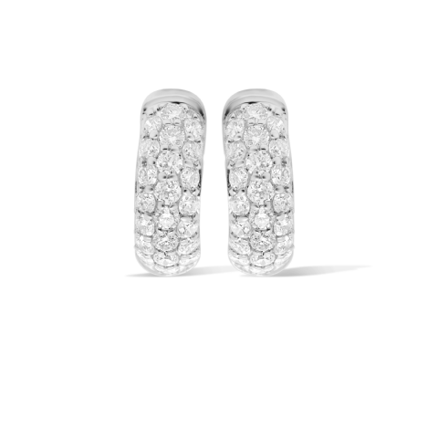 Diamond Hoop Earrings 0.60 ct. 14K White Gold