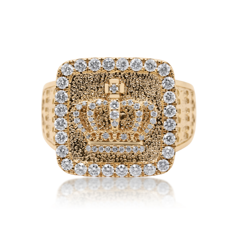 Diamond Crown Ring 1.20 ct. 10K Yellow Gold