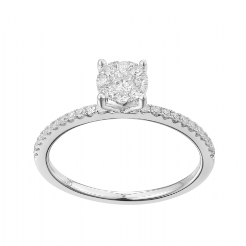 Diamond Engagement Ring  0.32 ct. 14K White Gold	