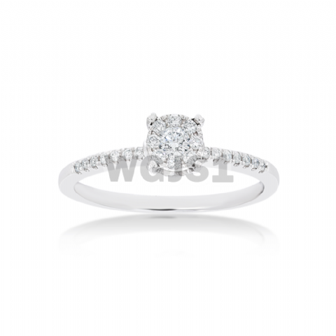 Diamond Engagement Ring Round 0.22 ct. 14k White Gold
