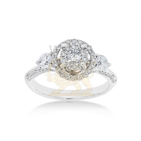 Diamond Engagement Ring Halo Setting 1.00 ct. 14k White Gold
