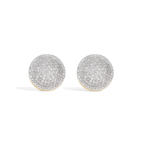 Diamond Earrings Round Design  0.54 ct. 10k Yellow Gold