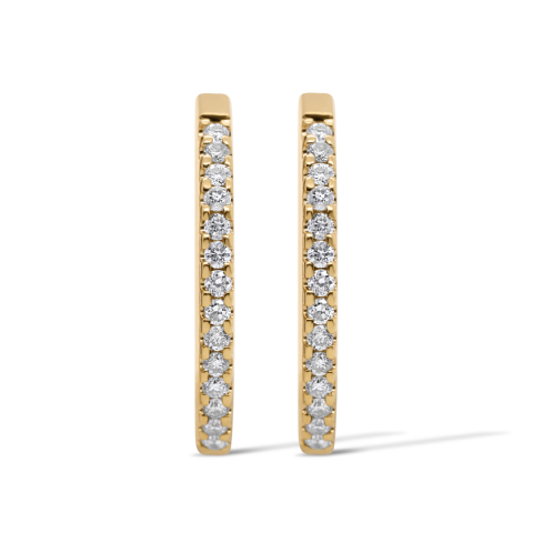 Diamond Hoop Earrings 0.20 ct. 14K Yellow Gold