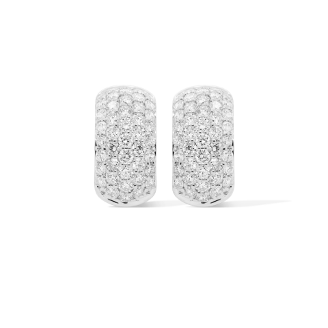 Diamond Hoop Earrings 1.35 ct. 14K White Gold