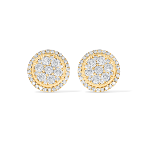 Round Diamond Earrings 1.13 ct. 10k Yellow Gold