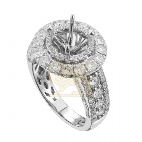 Diamond Engagement Ring  Mounting -2.10 14K White Gold