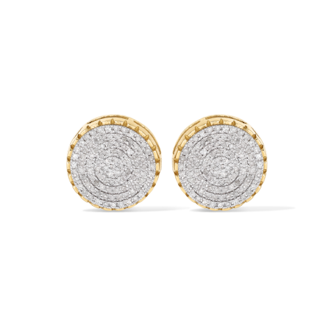 Round Diamond Earrings 0.52 ct. 10k Yellow Gold