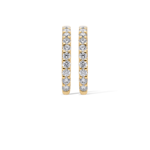 Diamond Hoop Earrings 0.32 ct. 14K Yellow Gold