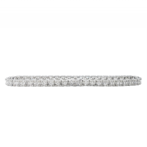 Diamond Tennis Bracelet 3.91ct 14k White Gold