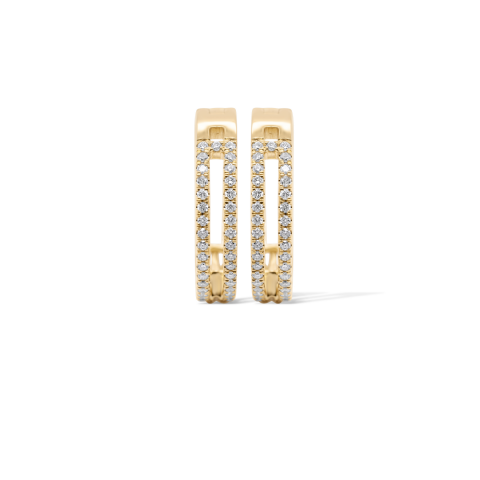 Diamond Hoop Earrings 0.32 ct. 10K Yellow Gold
