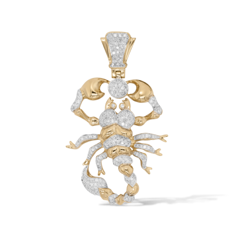 Diamond Scorpion Pendant 0.95 ct. 10K Yellow Gold