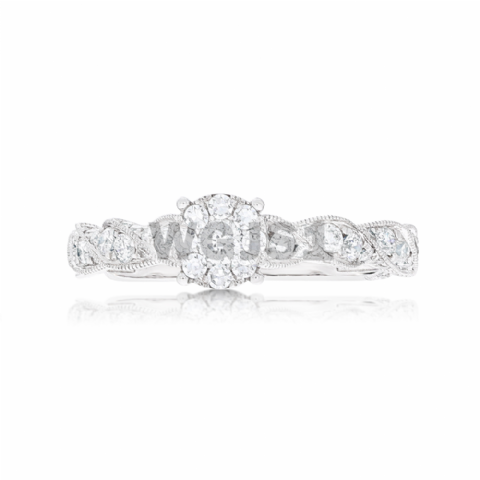 Diamond Engagement Ring 0.92 ct. Fancy 14k White Gold