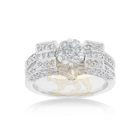 Fancy Diamond Engagement Ring 1.26 ct. 14k White Gold