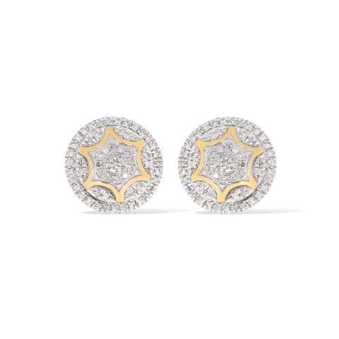 Round Design Diamond Earrings 0.29 ct. 10k Yellow Gold