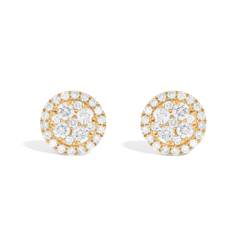 Round Diamond Earrings 0.75 ct. 10k Yellow Gold