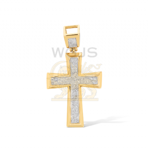 Diamond Cross Pendant 0.19 ct. 10k Yellow Gold
