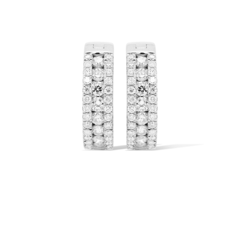 Diamond Hoop Earrings 0.92 ct. 14K White Gold