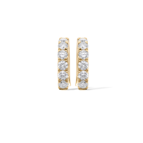 Diamond Hoop Earrings 0.35 ct. 14K Yellow Gold