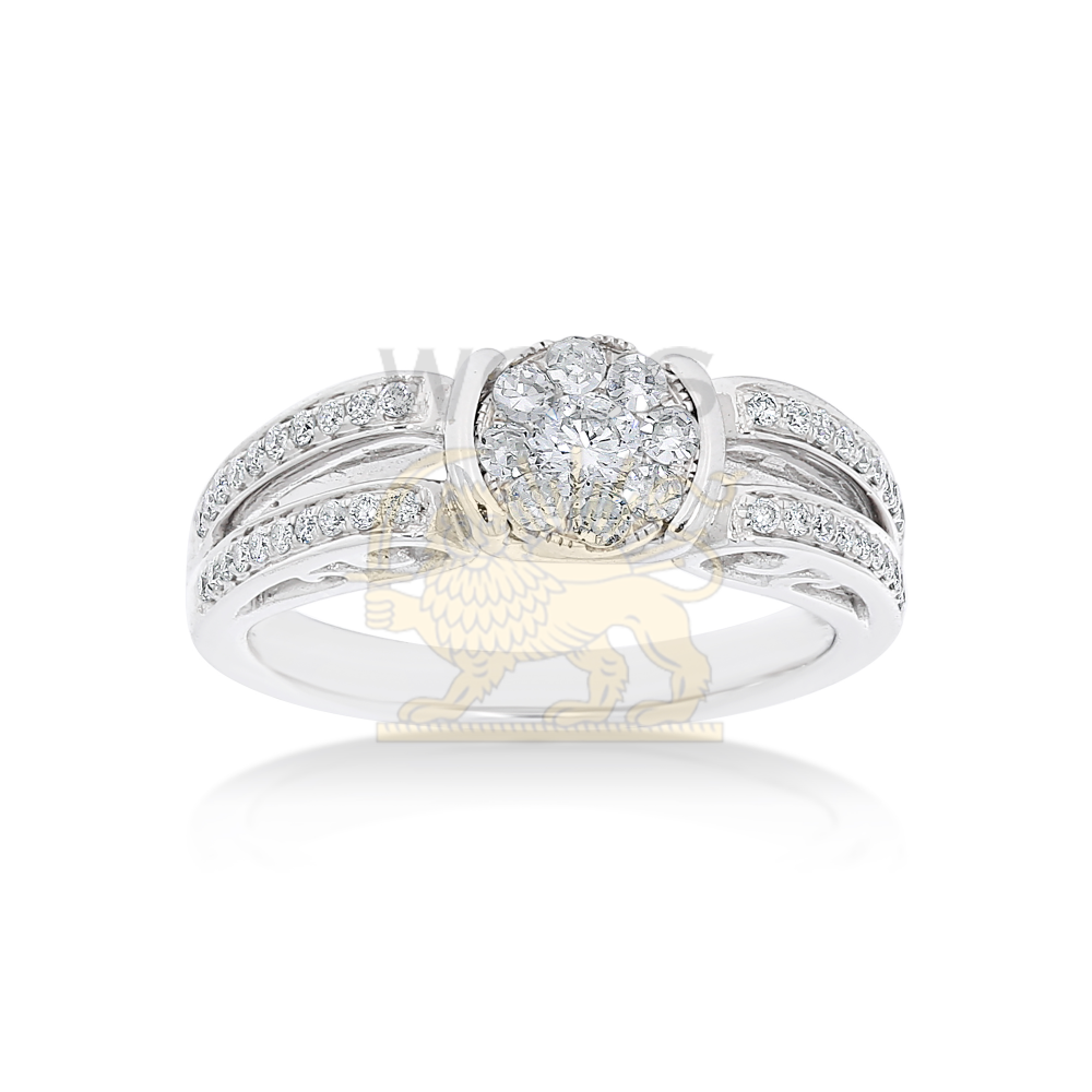 Diamond Engagement Ring 0.57 ct. 14k White Gold