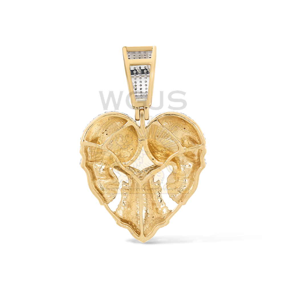 Diamond Unique Heart Pendant 1.01 ct. 10k Yellow Gold