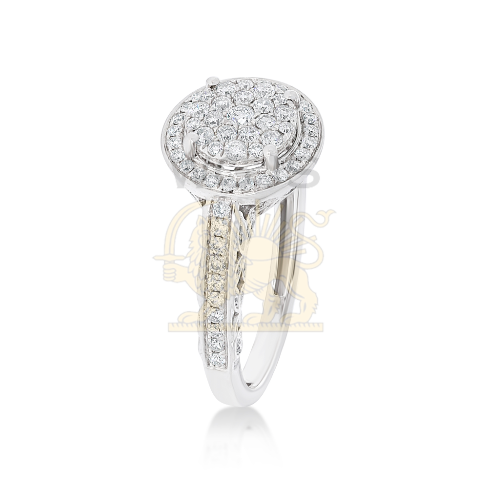 Diamond Ladies Ring 0.91 ct. 14k White Gold