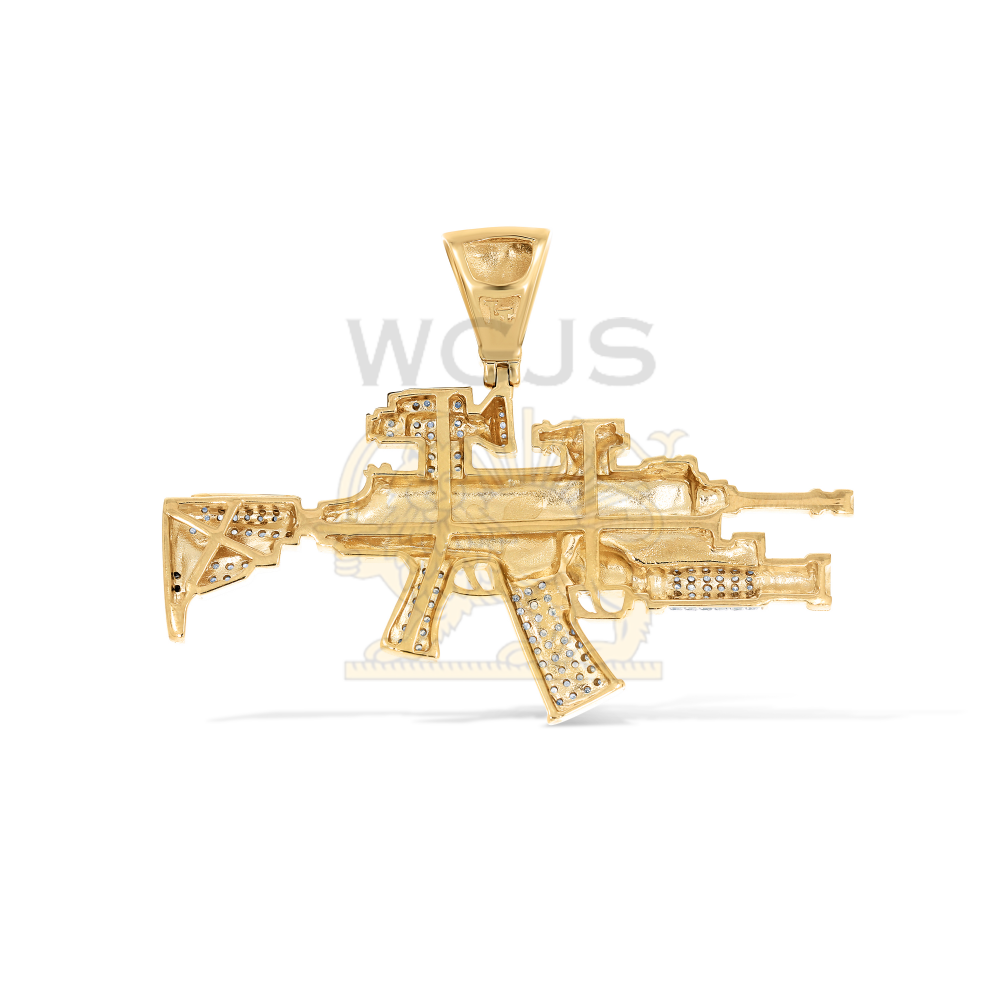Diamond Rifle Pendant 0.70 ct. 10k Yellow Gold