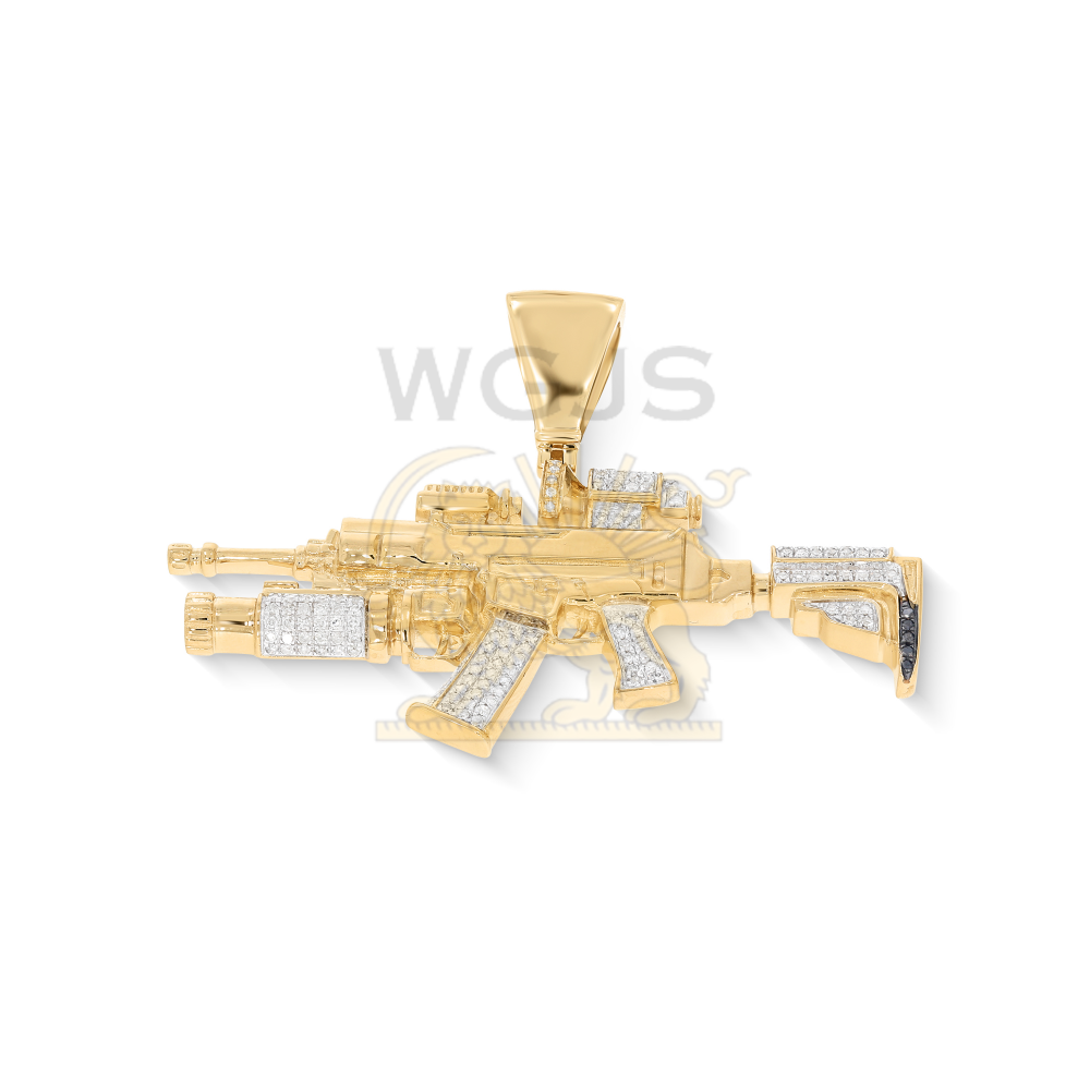 Diamond Rifle Pendant 0.70 ct. 10k Yellow Gold