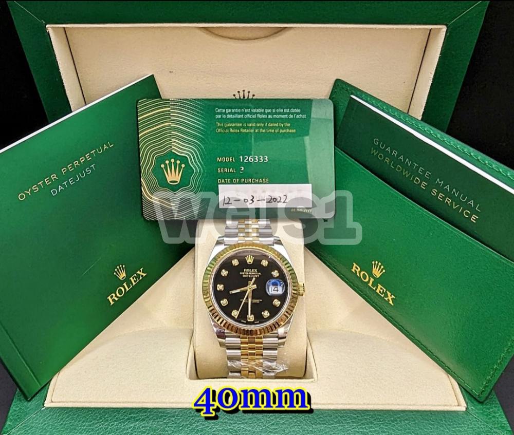 2022 Rolex Datejust 40 mm Two Tone Box and Paper