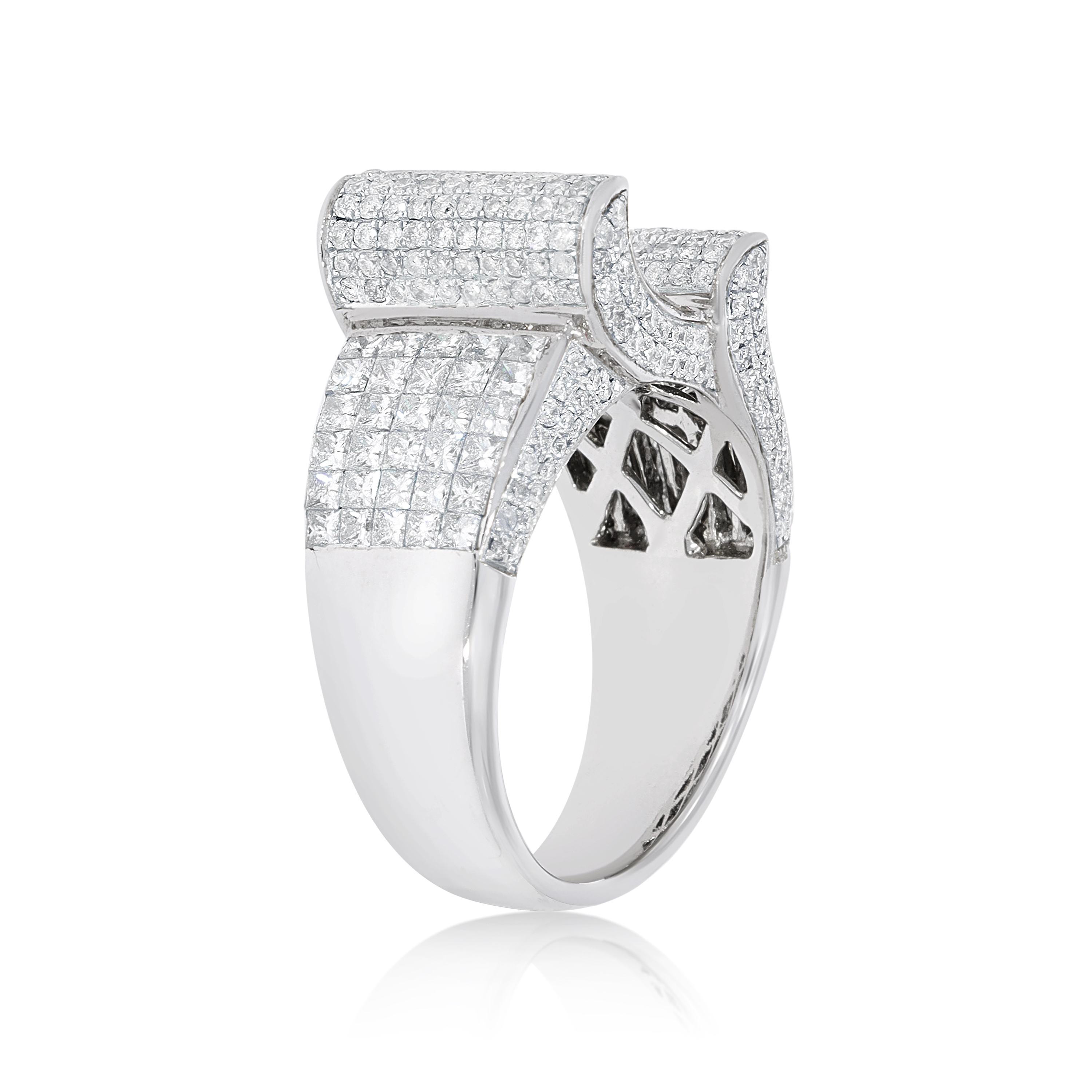 Fancy Style Diamond Ring 5.00 ct. 14K White Gold