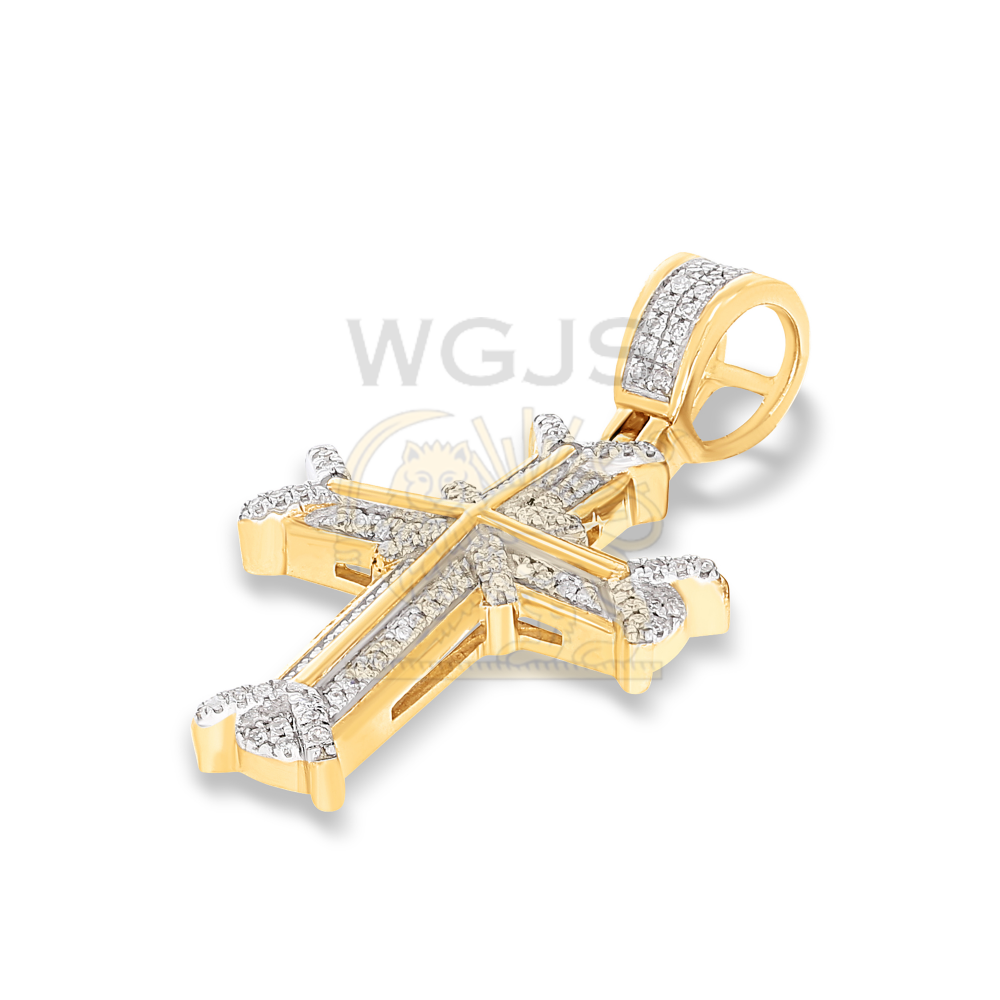 Diamond Cross Pendant 0.16 ct. 10k Yellow Gold