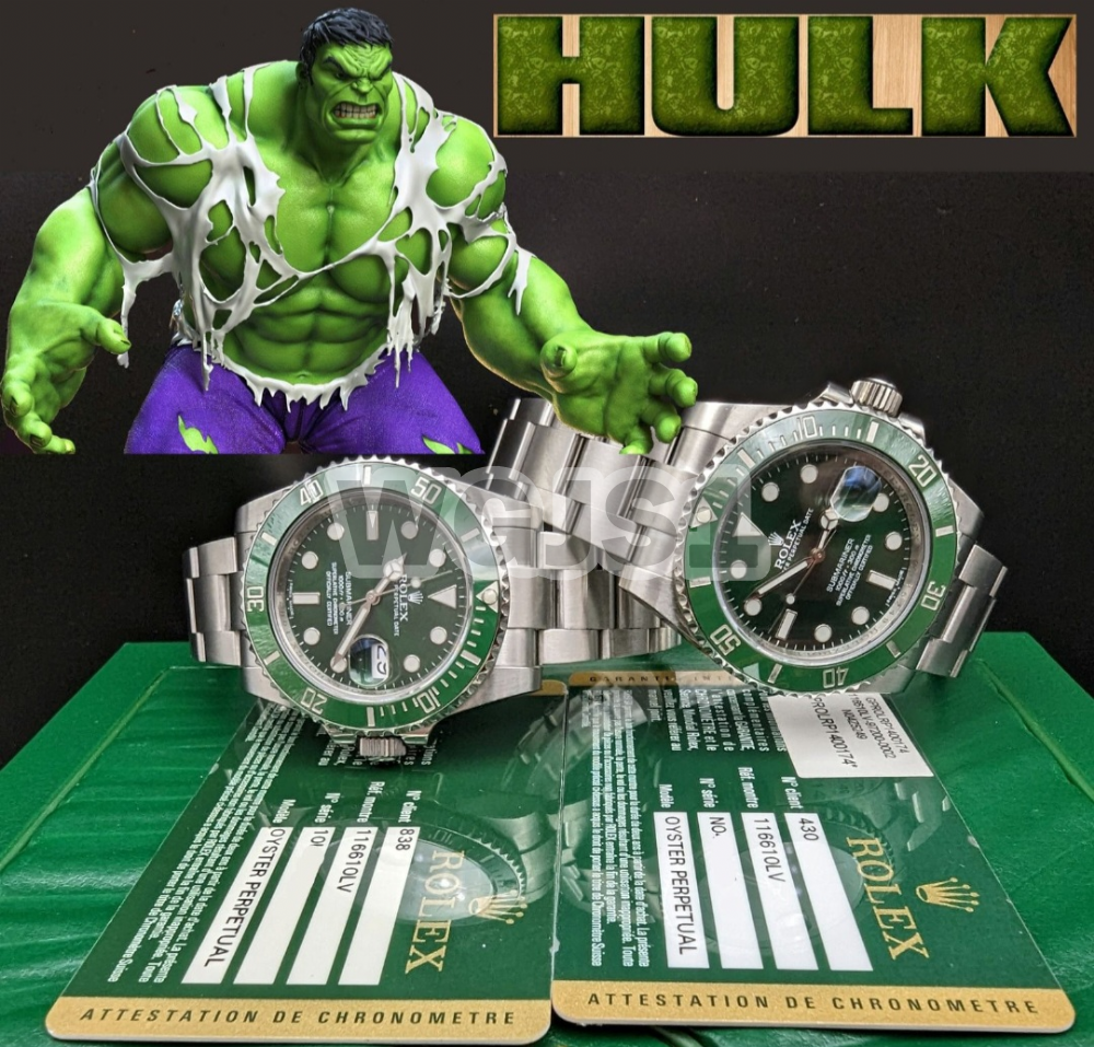 2016 Rolex Submariner Watch Green Hulk Edition YP Jewelers