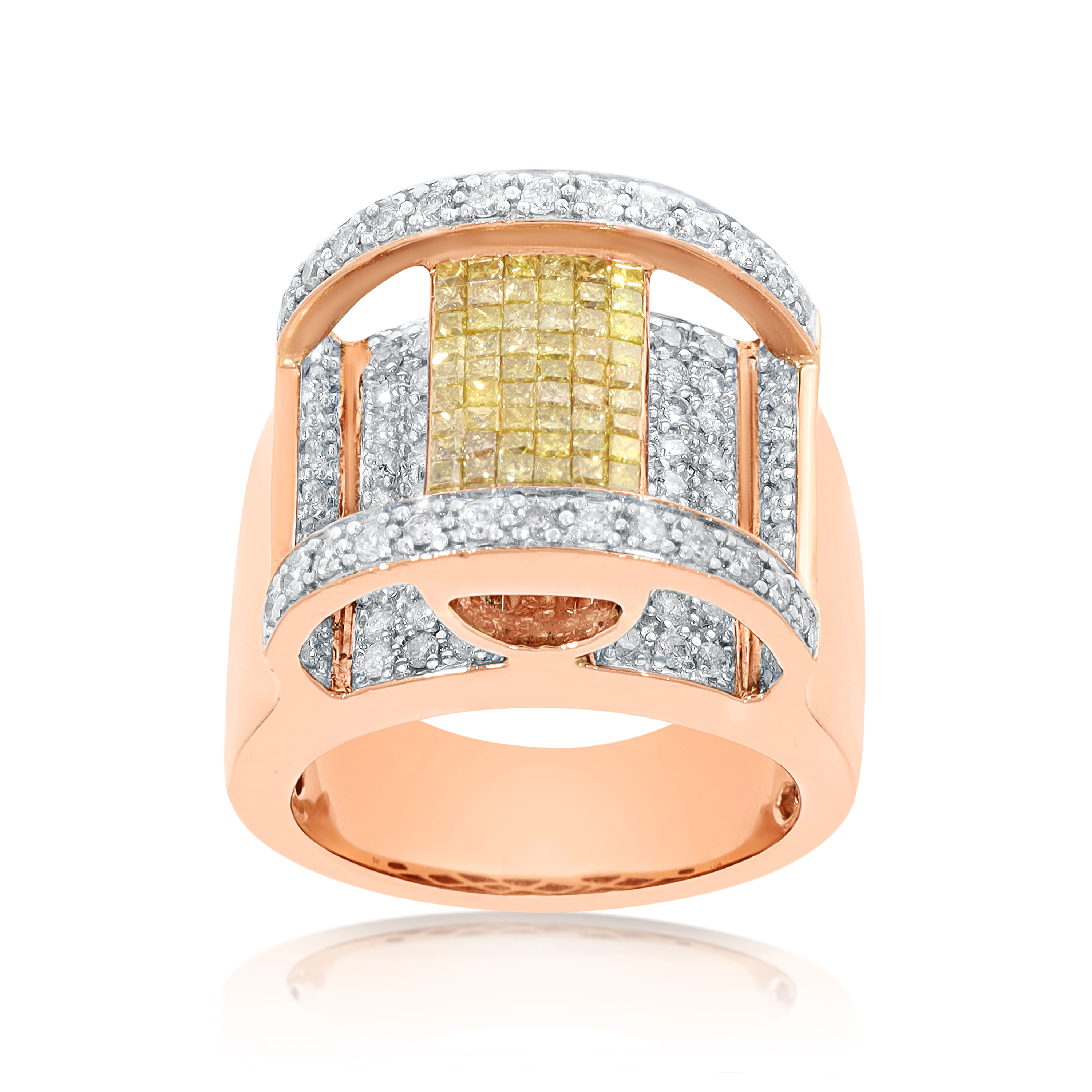 Jumbo Diamond Ring 2.75 ct. 14K Rose Gold