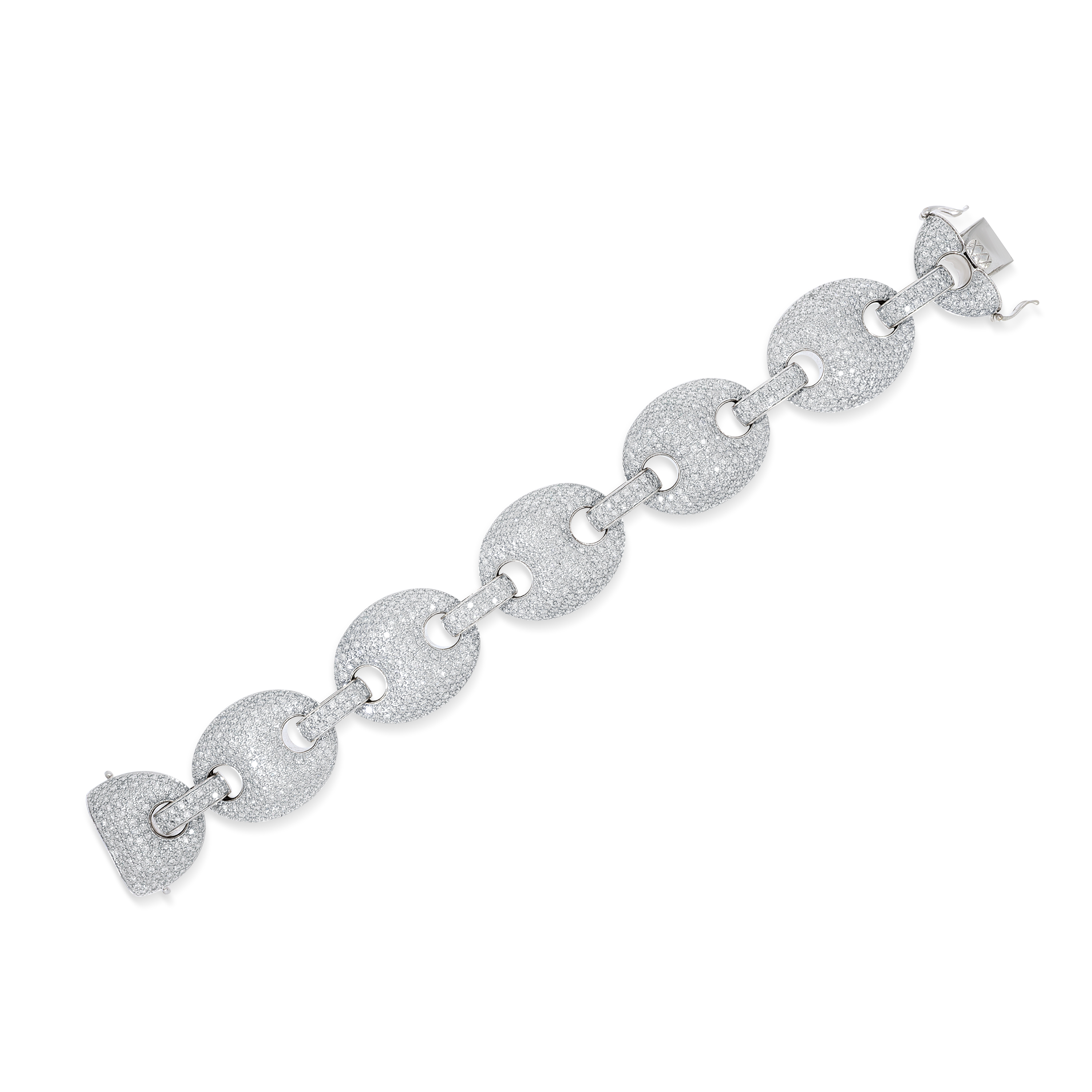 Diamond Gucci Bracelet 11.00 ct. 10K White Gold