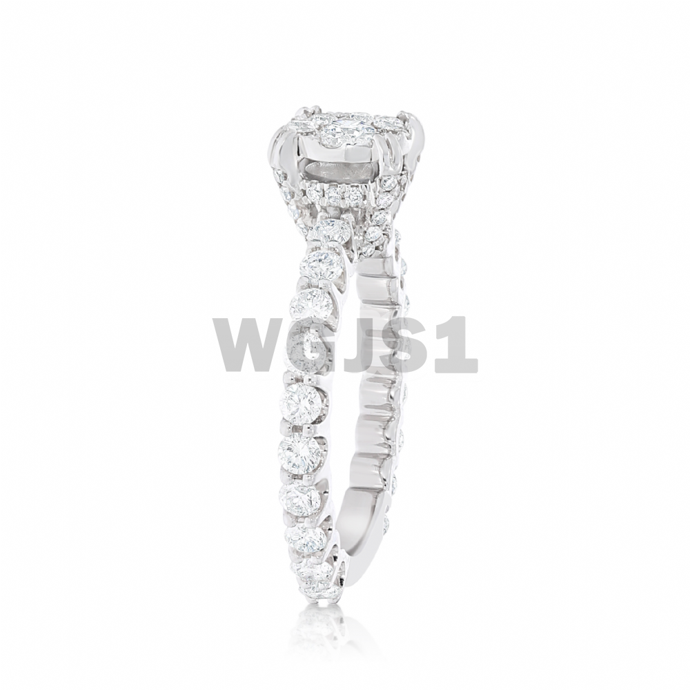 Diamond Engagement Ring 1.60 ct. 14k White Gold