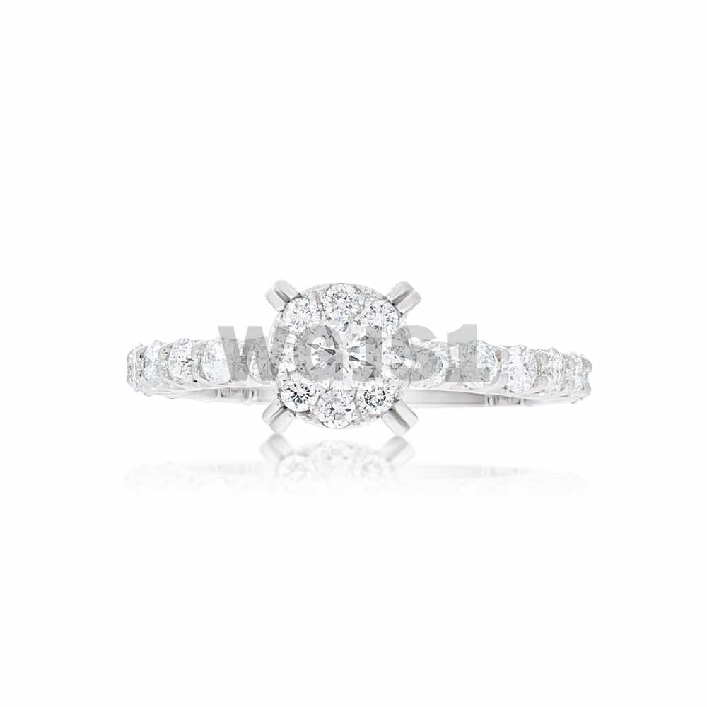 Diamond Engagement Ring 1.60 ct. 14k White Gold