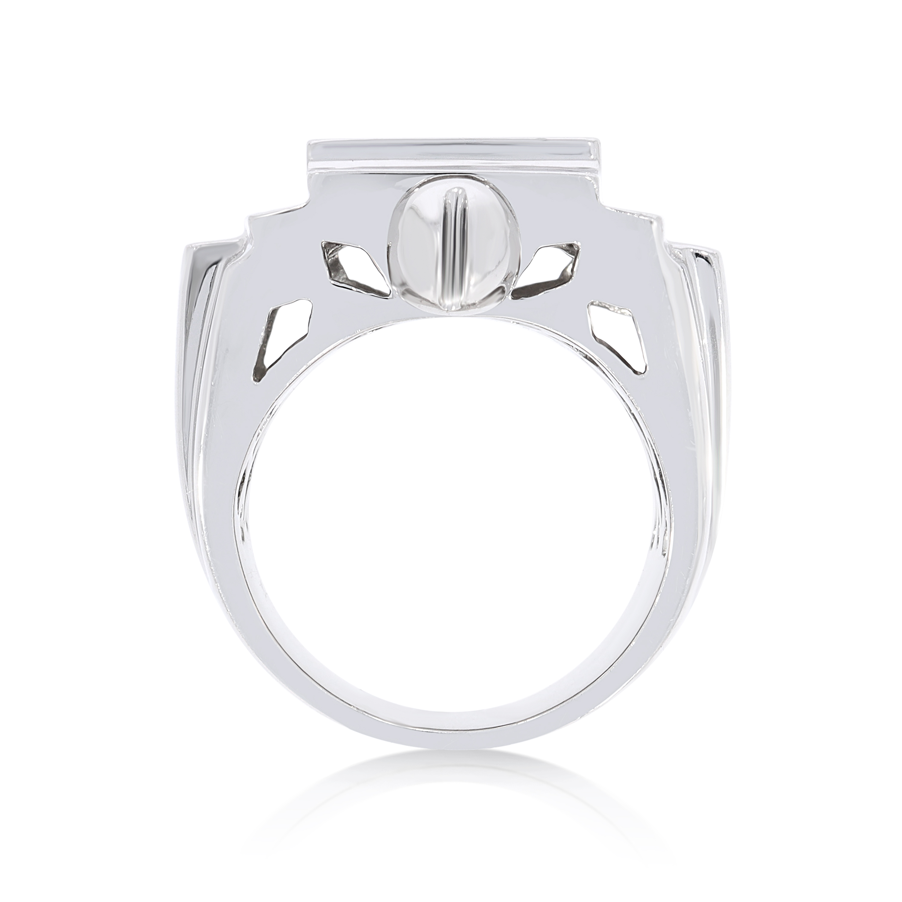 Princess Cut Jumbo Diamond Ring  2.50 ct. 14K White Gold